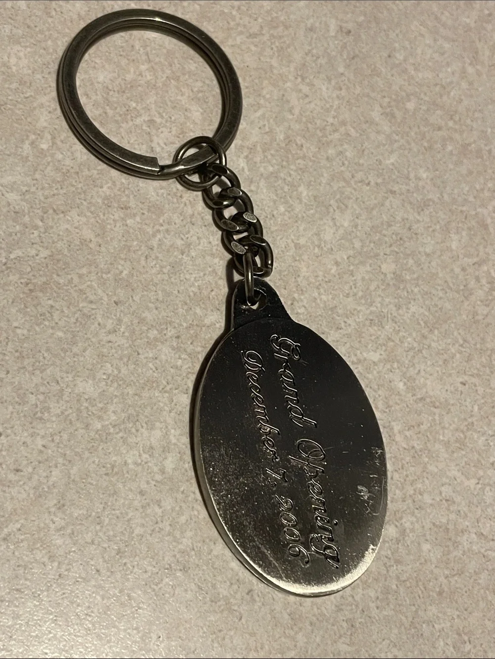 PEARL HARBOR Pacific Aviation Museum Promo keyring keychain tag brushed gunmetal